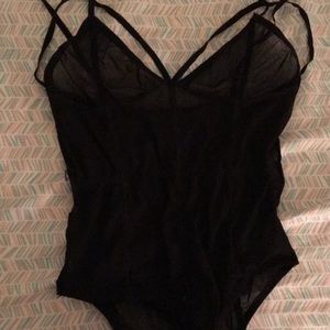 Black sheer bodysuit